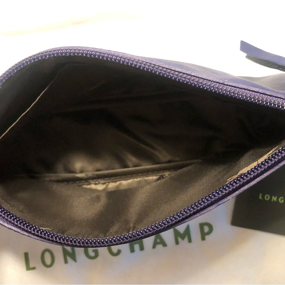 Longchamp Leather purple cosmetic wallet pochette accessoire wristlet - Picture 4 of 5
